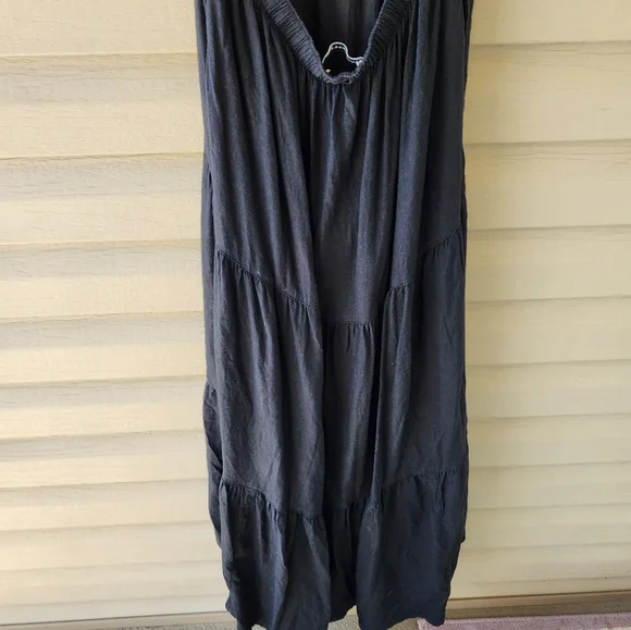 Abercrombie and Fitch black linen blend dress - Picture 8 of 13